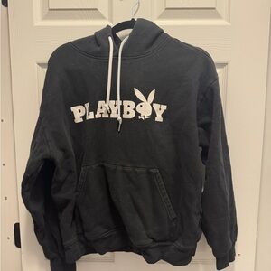 PLAYBOY Black Hoodie with Logo